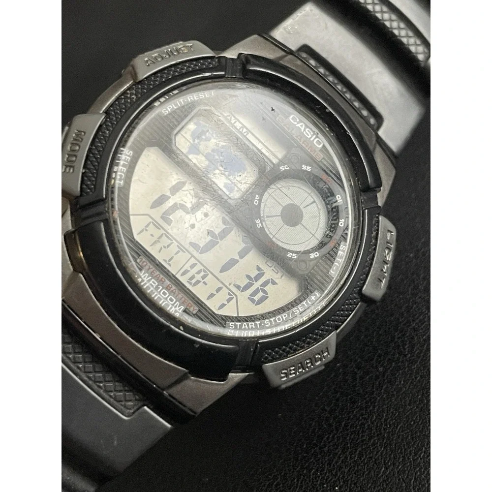 CASIO Illuminator Watch Mens 5 Alarm Digital 44mm AE1000W Day Date Sport Casual